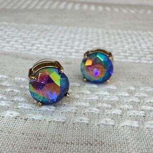 kate spade Gold-Tone Iridescent Multi-Color Crystal Stud Earrings
